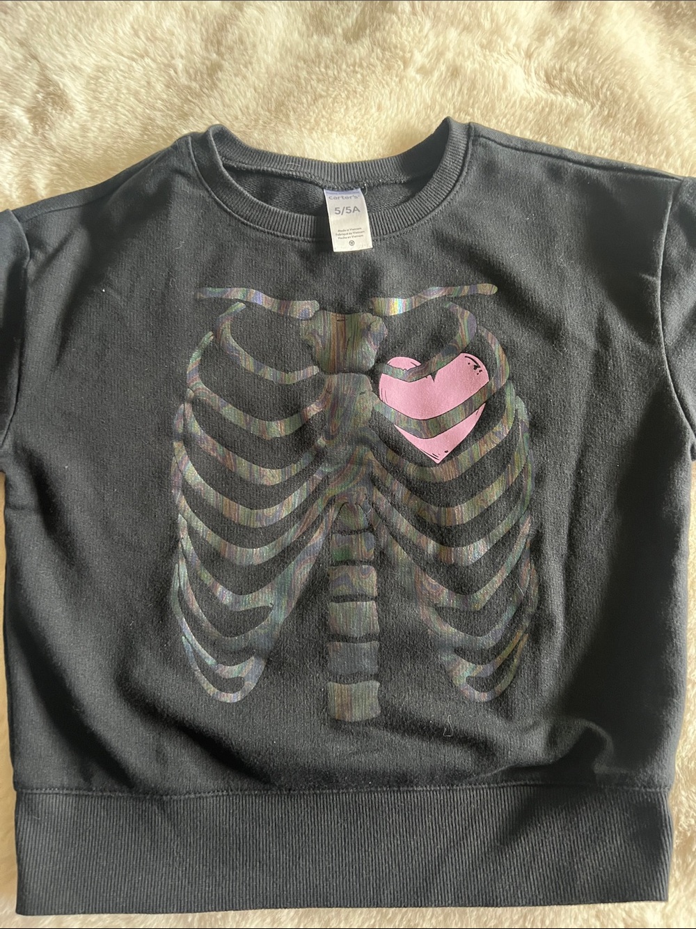 Carter’s Halloween sweatshirt.